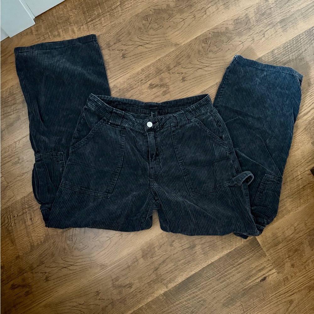 Women's Navy Blue Corduroy Jeans
